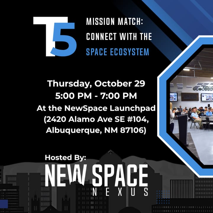 October T5 — Mission Match: the Space Ecosystem — event artwork